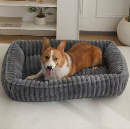 Lit style velour pour chien