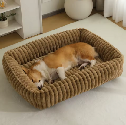 Lit style velour pour chien