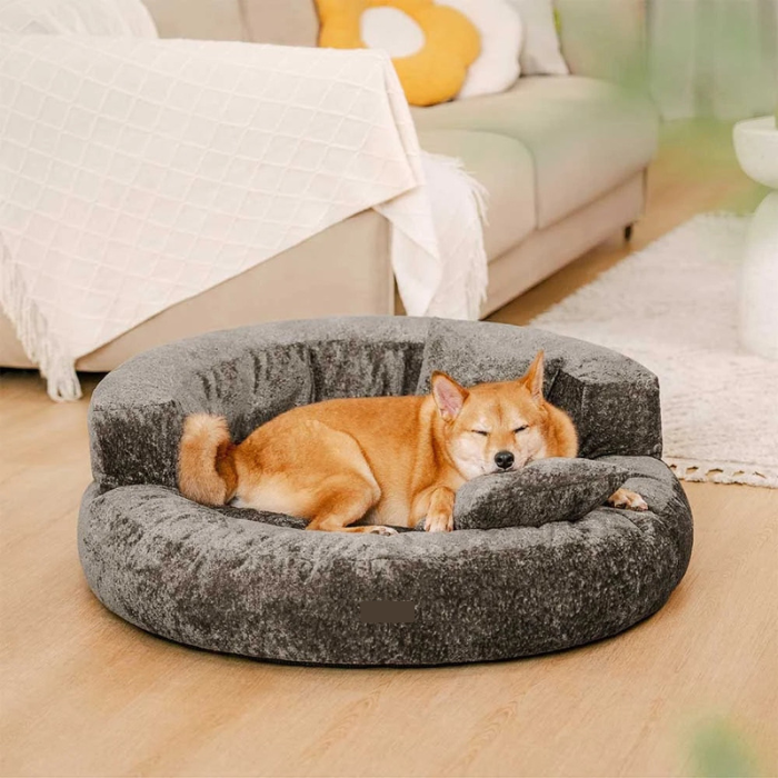 Lit rond pour chien