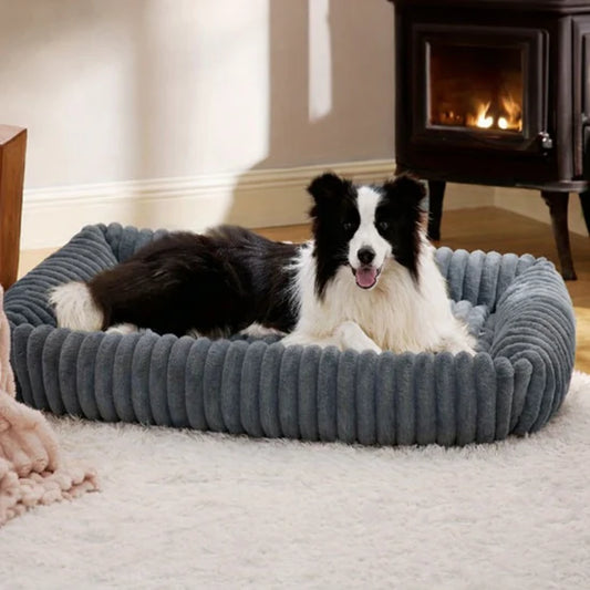 Lit style velour pour chien